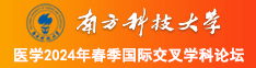 东北操逼视频南方科技大学医学2024年春季国际交叉学科论坛